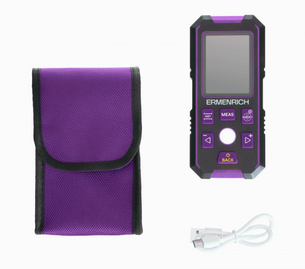 Детектор скрытой проводки Ping SM90 фиолет. Ermenrich 83842