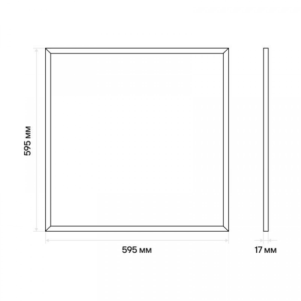 Светильник светодиодный LTL-6060-32 36Вт 4000К 3600лм 595х595х17 ЕМС призма универс. панель Ultraflash 16046