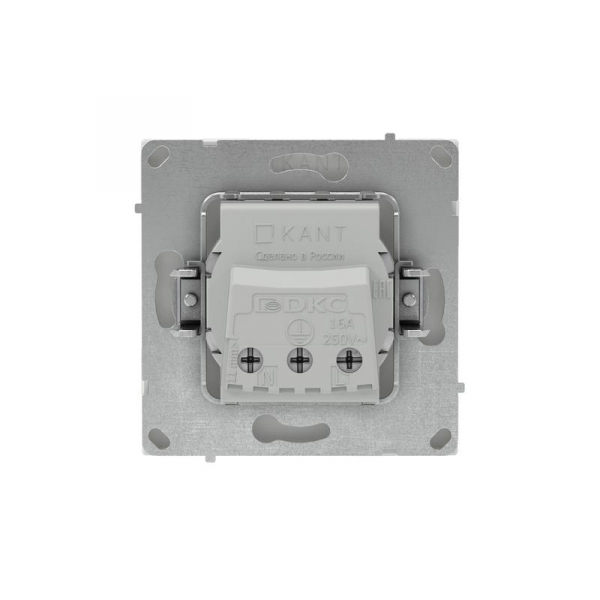 Розетка силовая KANT 2P+E без шторки бел. песок DKC 7010033