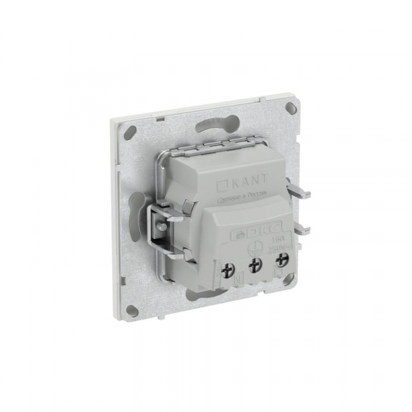 Розетка силовая KANT 2P+E без шторки бел. песок DKC 7010033