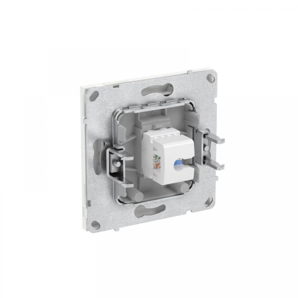 Розетка компьютерная 1-м KANT RJ45 кат.5E без шторки бел. песок DKC 7010663