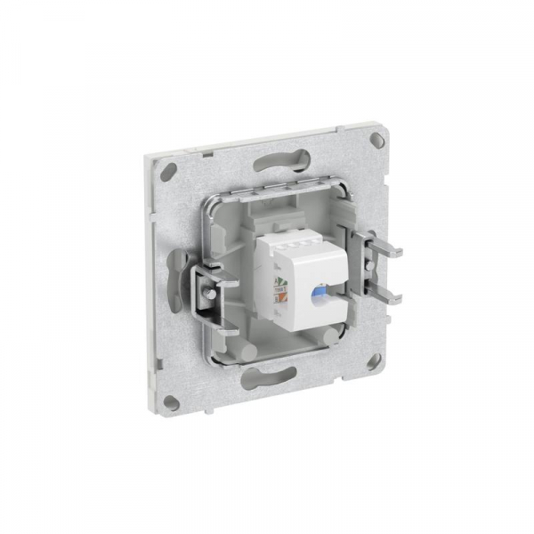 Розетка компьютерная 1-м KANT RJ45 кат.6A без шторки бел. песок DKC 7010673