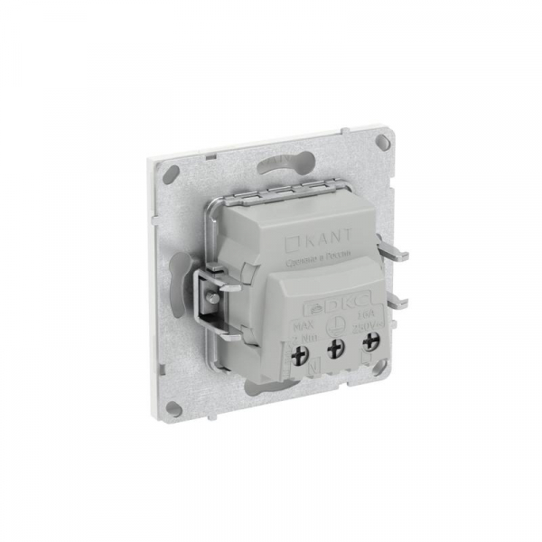 Розетка силовая KANT 2P+E защ. шторки бел. магнолия DKC 7000003