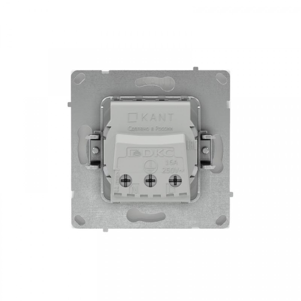 Розетка силовая KANT 2P+E без шторки бел. магнолия DKC 7000033