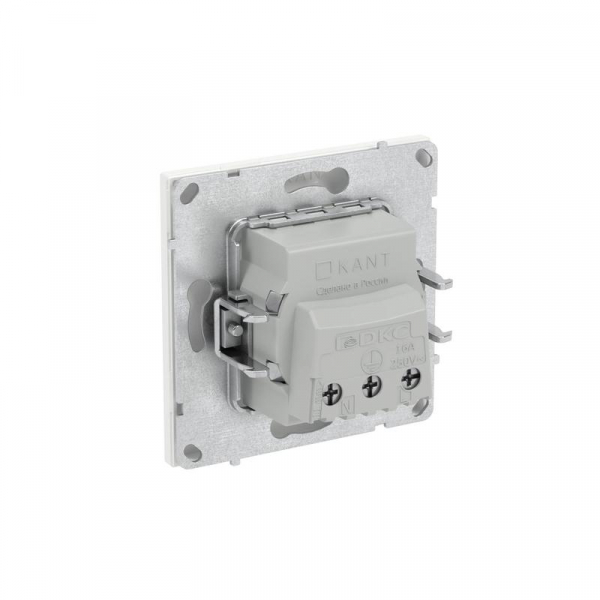 Розетка силовая KANT 2P+E без шторки бел. магнолия DKC 7000033