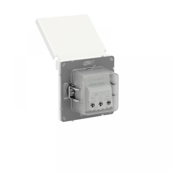 Розетка силовая KANT IP44 2P+E защ. шторки с крышкой бел. магнолия DKC 7000013