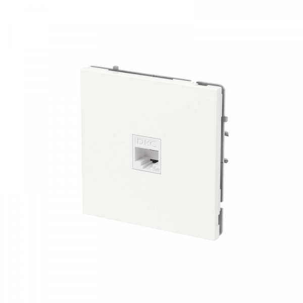 Розетка компьютерная 1-м KANT RJ45 кат.5E без шторки бел. магнолия DKC 7000663