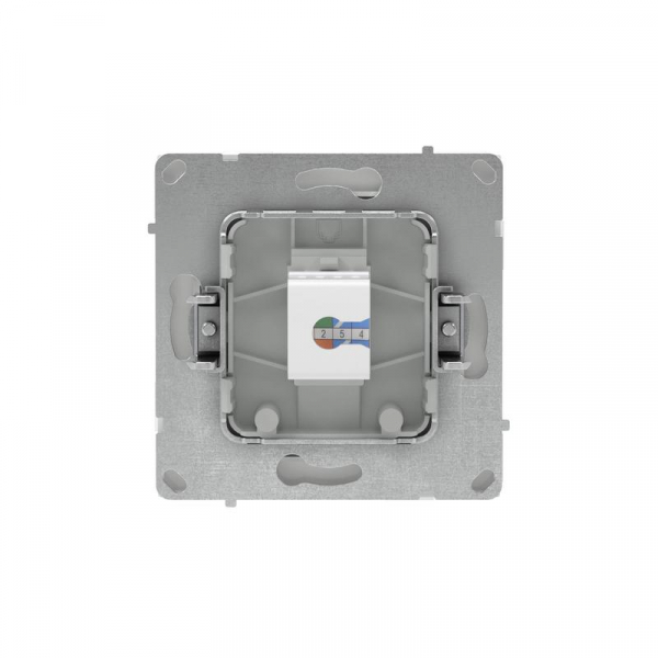 Розетка компьютерная 1-м KANT RJ45 кат.6A без шторки бел. магнолия DKC 7000673