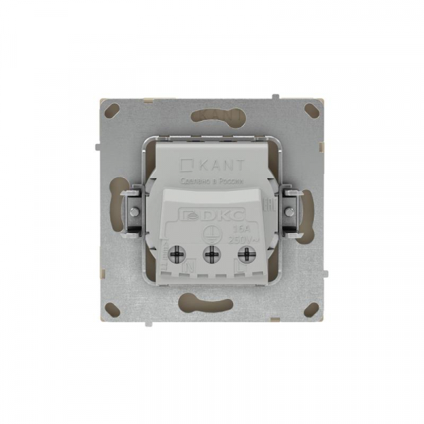 Розетка силовая KANT 2P+E защ. шторки ванильн. марципан DKC 7015033