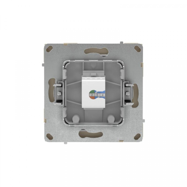 Розетка компьютерная 1-м KANT RJ45 кат.5E без шторки ванильн. марципан DKC 7015663