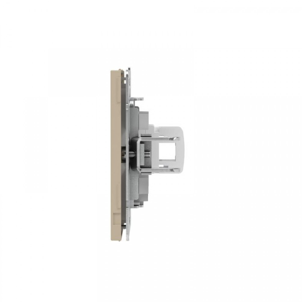 Розетка компьютерная 1-м KANT RJ45 кат.5E без шторки ванильн. марципан DKC 7015663