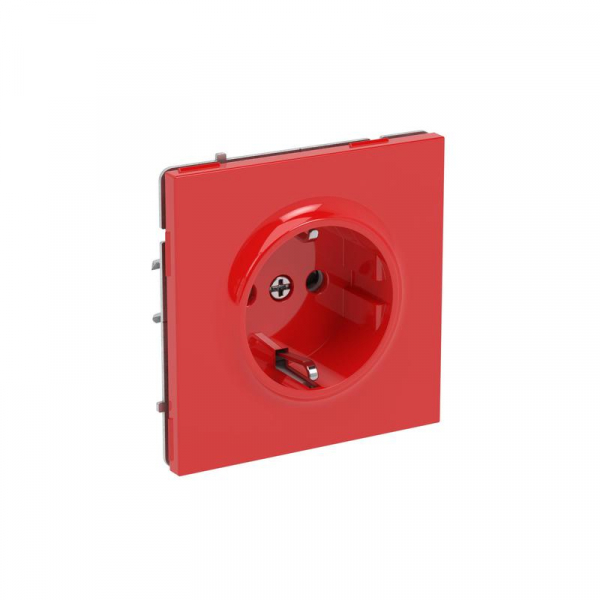 Розетка силовая KANT 2P+E защ. шторки красн. сатин DKC 7001003