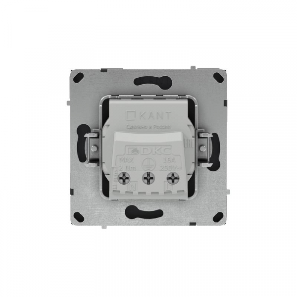 Розетка силовая KANT 2P+E защ. шторки черн. уголь DKC 7012003