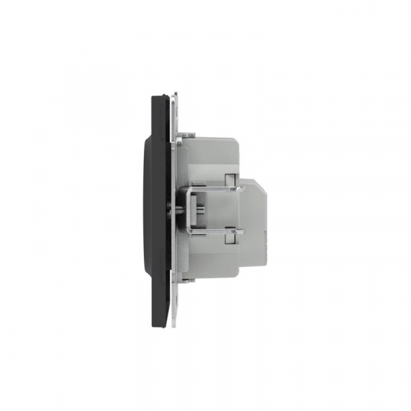 Розетка силовая KANT 2P+E защ. шторки черн. уголь DKC 7012003