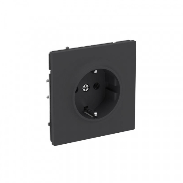 Розетка силовая KANT 2P+E без шторки черн. уголь DKC 7012033