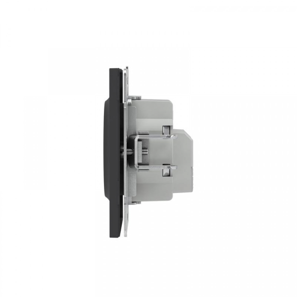 Розетка силовая KANT 2P+E без шторки черн. уголь DKC 7012033