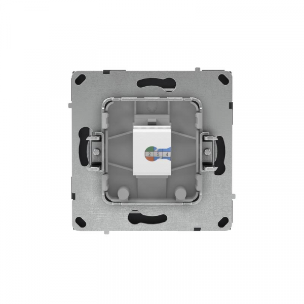 Розетка компьютерная 1-м KANT RJ45 кат.5E без шторки черн. уголь DKC 7012663