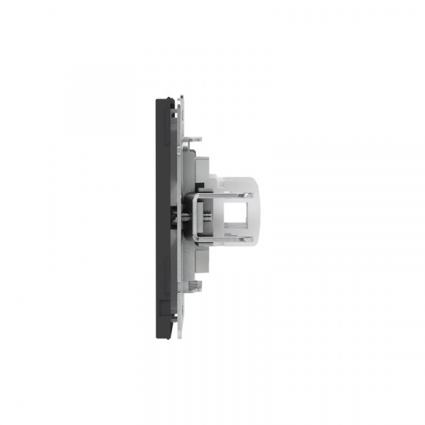 Розетка компьютерная 2-м KANT RJ45 кат.6A без шторки черн. уголь DKC 7012674