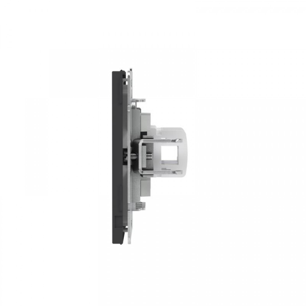 Розетка компьютерная 2-м KANT RJ45 кат.5E без шторки черн. уголь DKC 7012664