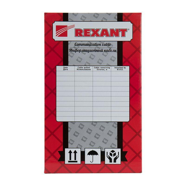 Кабель витая пара F/UTP кат.5e 4х2х24AWG LSZH нг(А)-HF INDOOR SOLID оранж. (м) Rexant 01-0150
