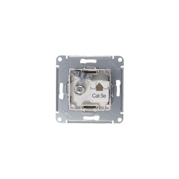 Розетка компьютерная + телевизионная 2-м СП AtlasDesign RJ45 кат.5E + TV механизм алюм. SE ATN000389