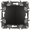 Переключатель 2-кл. СП Elegance 14-1106-05 10А IP20 250В 10AX механизм антрацит Эра Б0034247