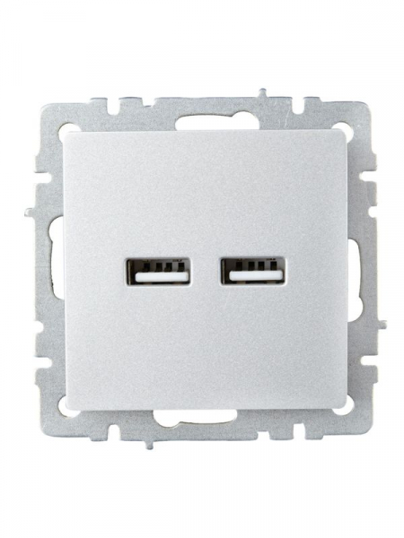 Розетка BRITE USB A+A 3.1А РЮ10-1-БрА механизм алюм. IEK BR-U21-D31-K47