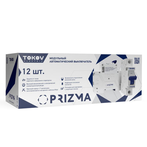 Выключатель автоматический модульный 1п C 10А 4.5кА PRIZMA TOKOV ELECTRIC TKE-PZ45-MCBI-1-10-C