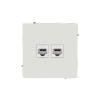 Розетка компьютерная 2-м KANT RJ45 кат.5E без шторки бел. песок DKC 7010664