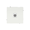 Розетка компьютерная 1-м KANT RJ45 кат.5E без шторки бел. магнолия DKC 7000663