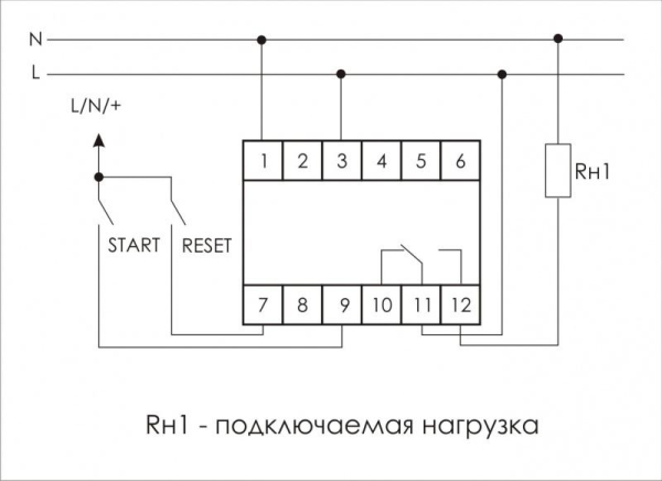 Реле времени PCS-516 8А 230В 1перекл. IP20 многофункц. вход: START/RESET монтаж на DIN-рейке (аналог РВО-1М) F&F EA02.001.013