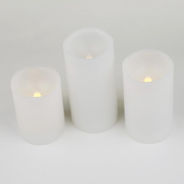 Фигура LED "Свеча" ULD-F050 WARM WHITE CANDLE SET3 на батарейках 2АА (не в/к) 1 светодиод. тепл. бел. свет (уп.3шт) Uniel UL-00007256