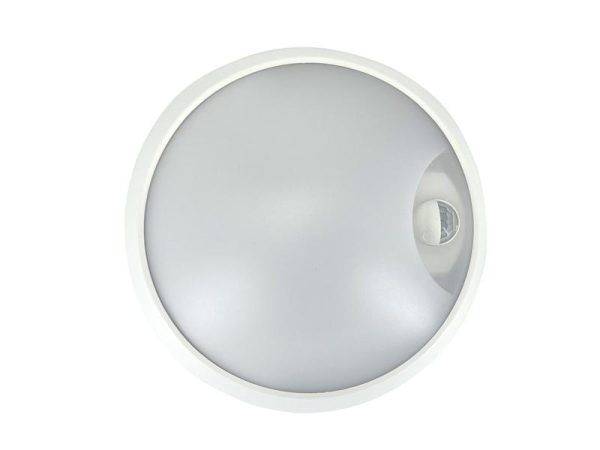 Светильник светодиодный WP 15 C 12W OP 840 D220 WH MDM 220х80мм 12Вт 4000К IP54 ЖКХ круглый пылевлагозащ. с датчиком движ. бел. Русский Свет 15071523453