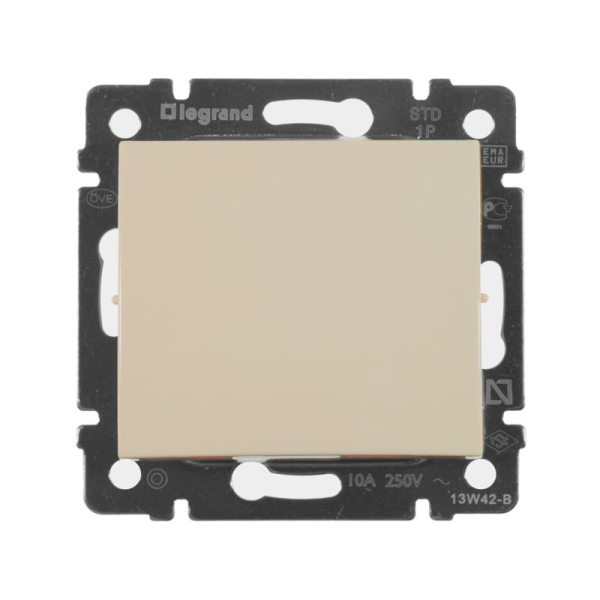 Кнопка 1-кл. СП Valena 10А IP20 механизм сл. кость IEK 774311