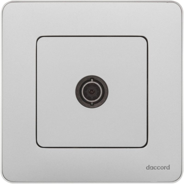 Розетка телевизионная оконечная TV 1вых. СП Inspiria 2дБ 0-2400мГц с топологией "звезда" механизм алюм. IEK 673852