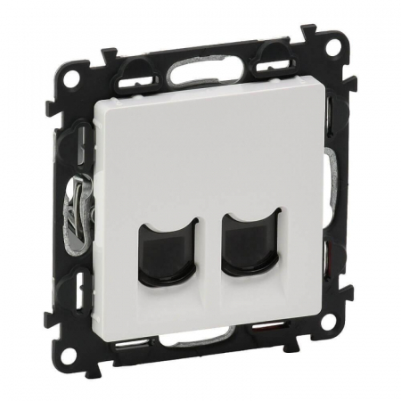 Телефонная розетка RJ11 двойная Legrand Valena Life белая 753139