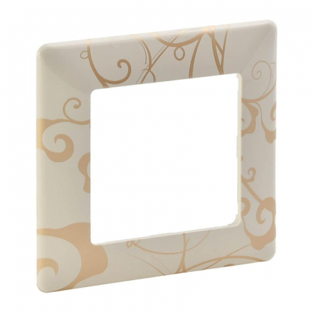 Рамка 1-постовая Legrand Valena Life Ампир бежевый 754111