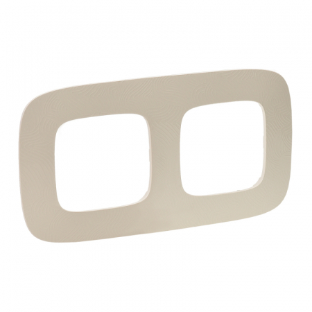 Рамка 2-постовая Legrand Valena Allure Тиснение бежевое 754382