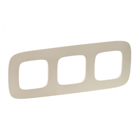 Рамка 3-постовая Legrand Valena Allure Тиснение бежевое 754383