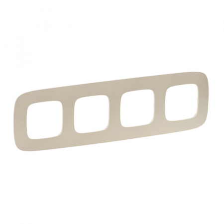 Рамка 4-постовая Legrand Valena Allure Тиснение бежевое 754384