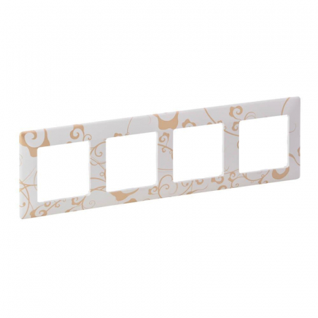 Рамка 4-постовая Legrand Valena Life Ампир белый 754104