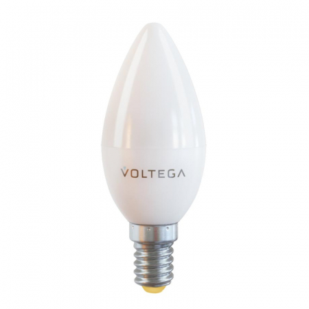 Лампа светодиодная Voltega E14 7W 2800К свеча матовая VG2-C37E14warm7W 7048