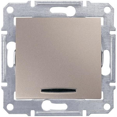 Выключатель одноклавишный с синей подсветкой Schneider Electric Sedna 10A 250V SDN1400168