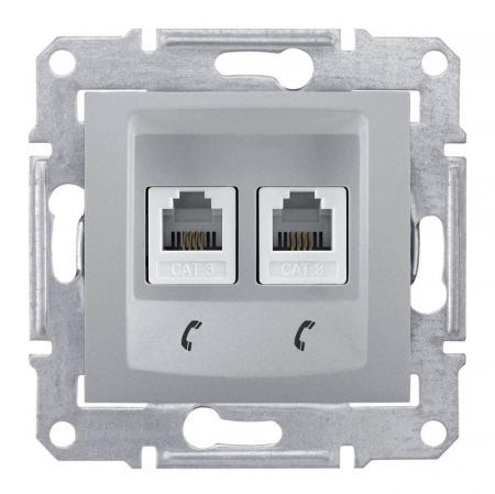 Розетка телефонная 2хRJ11 Schneider Electric Sedna SDN4201160