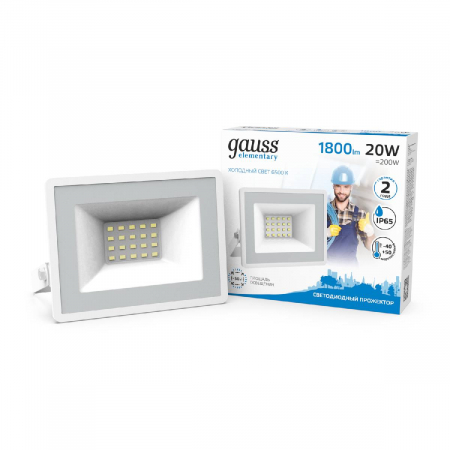 Прожектор светодиодный Gauss Slim 20W 6500К 613120320