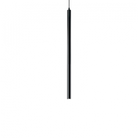 Подвесной светодиодный светильник Ideal Lux Ultrathin SP1 Small Round Nero 156699
