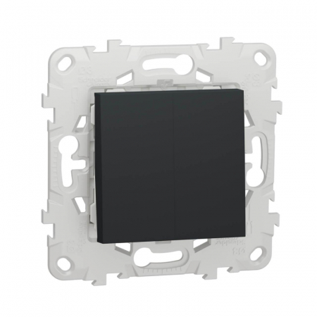 Переключатель двухклавишный Schneider Electric Unica New NU521354