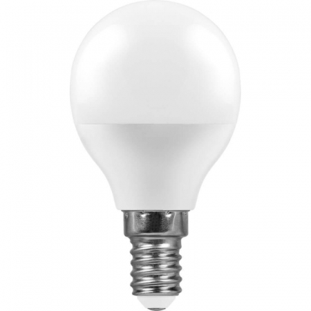 Лампа светодиодная Feron E14 11W 6400K Шар Матовая LB-750 25948