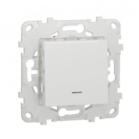 Переключатель одноклавишный перекрестный с подсветкой Schneider Electric Unica New NU520518N