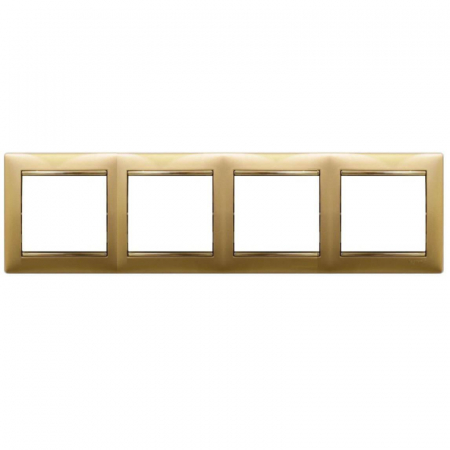 Рамка 4-постовая Legrand Valena матовое золото 770304